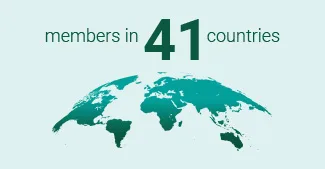 members in 41 countries