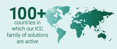 100+ countries in which our ICC family of solutions are active