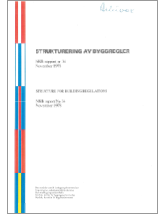 NKB Structure for Building Regulations – November 1978