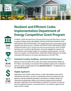 Resilient and Efficient Codes Implementation Department of Energy Competitive Grant Program