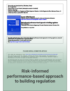 Risk-informed performance-based approach to building regulation – Meacham – April 2010