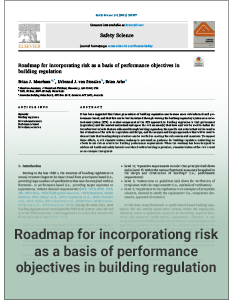 Roadmap for incorporating risk as a basis of performance objectives in building regulation – Meacham-vanStraalen-Ashe – May 2021