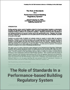 The Role of Standards in a Performance-based Building Regulatory System – Bukowski – SFPE 2002