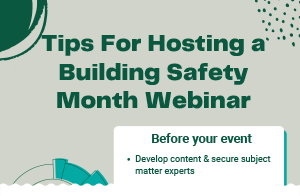 2022 Building Safety Month – How to Host a Webinar Infographic