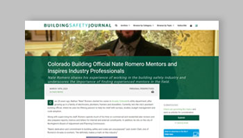 Colorado Building Official Nate Romero Mentors and Inspires Industry Professionals